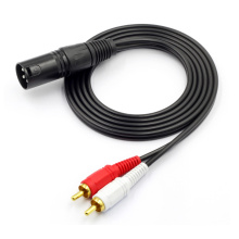 Shenzhen Manufacturer Professional Microphones Connect Dual RCA Male to XLR Male Cable